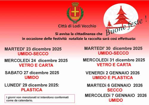 Raccolta differenziata festivit�